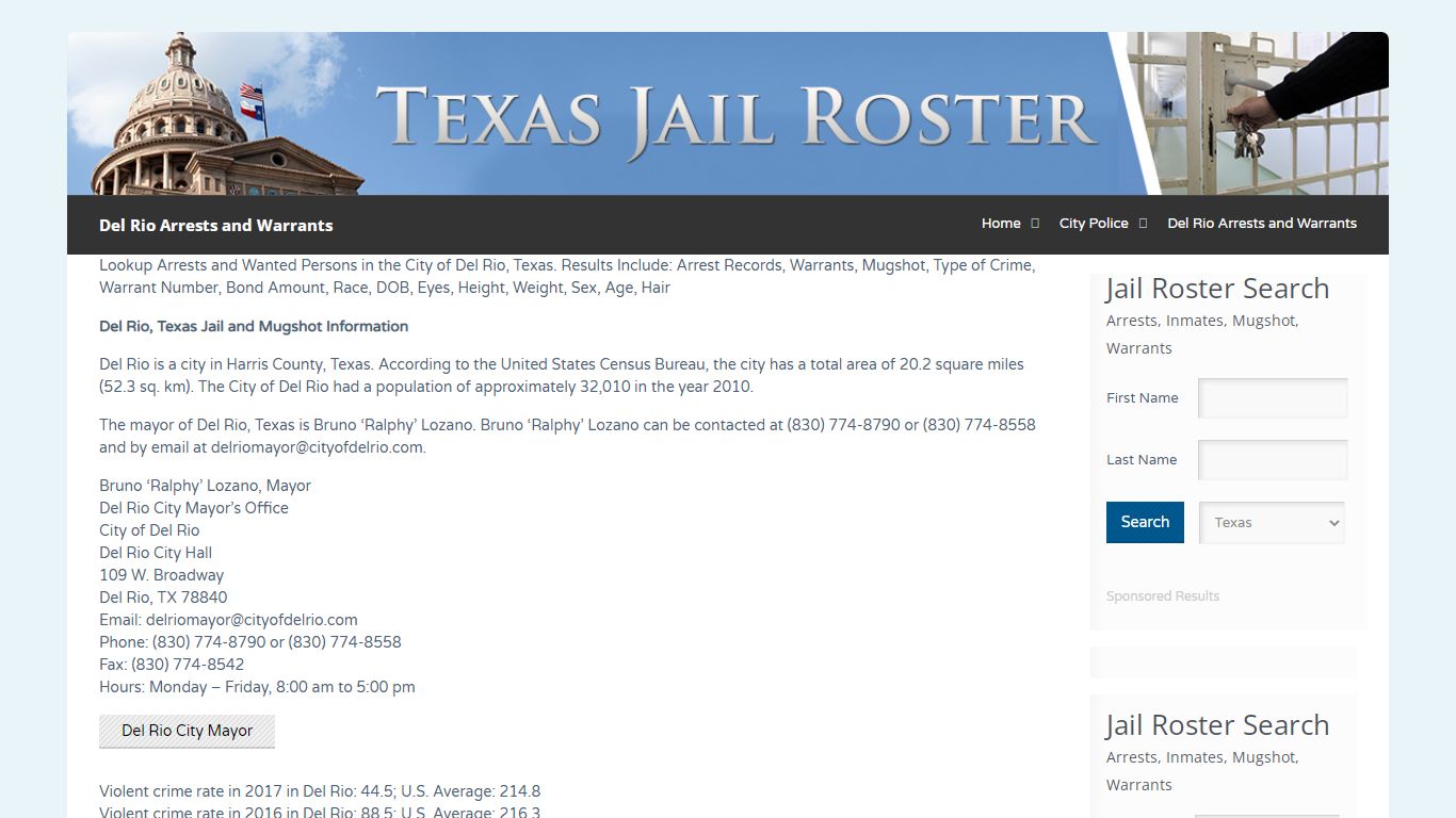 Del Rio Arrests and Warrants | Jail Roster Search
